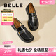 百麗（Belle）時尚飾扣樂福鞋女平跟通勤單鞋B7X1DAA5 黑色 38 (240mm)