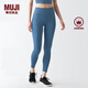 無印良品（MUJI） Walker 女式 易干 收腿褲 BIH02A3S 打底褲 藍色 XL