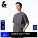 杰克·瓊斯（JACK&JONES）夏季新款寬松潮可調(diào)節(jié)抽繩底擺時尚舒適簡約T恤短袖男裝224201073 G04深花灰 常規(guī) L 180