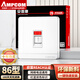 安普康（AMPCOM）網(wǎng)絡(luò )面板 單口六類(lèi)RJ45全面屏七類(lèi)八類(lèi)網(wǎng)線(xiàn)模塊插座 86型RJ11電話(huà)一位電腦網(wǎng)口信息母座 AM8601