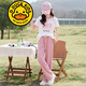 G.DUCKKIDS品牌童裝女童夏裝套裝短袖長(cháng)褲拼色兩件套女孩5-16歲兒童運動(dòng)套裝 粉色 150
