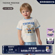 Teenie Weenie Kids小熊童裝25夏季新款男女寶寶印花短袖短褲套裝 藍(lán)色 110 cm