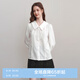 樂町大方領(lǐng)襯衫蕾絲可拆卸蝴蝶結(jié)系帶2025年春季新款內(nèi)搭女上衣 亮白（現(xiàn)貨） L
