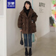 羅蒙（ROMON）棉服女冬季2025年新款氣質(zhì)冬裝設計感咖色立領(lǐng)羽絨棉衣學(xué)生棉襖 咖色 M (100-120斤)