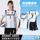 艾啟森2025款專(zhuān)業(yè)排球服套裝女款氣排球服運動(dòng)服比賽訓練隊服男印字定制 PQ263 女款-藍色套裝 M