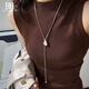DAISY DREAM小眾設計不規則流蘇幾何長(cháng)款項鏈復古簡(jiǎn)約氣質(zhì)毛衣鏈新款百搭配飾 流蘇幾何項鏈