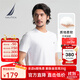 諾帝卡（NAUTICA）男裝25春夏新款全棉圓領(lǐng)短袖T恤男 白色1BW XL