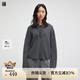 播【羊毛】氣質(zhì)針織衫女秋季新款蝴蝶結(jié)系帶連帽毛衣DDR4SD5052 G60羽灰 M