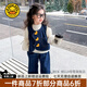 G.DUCKKIDS小黃鴨童裝女童秋裝套裝兒童衣服女寶寶春秋季娃娃衫牛仔褲三件套 圖片色 110 尺碼4~5歲【100-110cm】cm