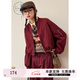紫涵（ZIHAN）紫涵立領(lǐng)長(cháng)袖棒球服短外套女秋季簡(jiǎn)約休閑小個(gè)子夾克上衣 安可拉紅 S