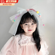 梵昇昱多巴胺公主頭紗2025新款小女孩寶寶彩色球球生日派對拍照道具頭飾 兒童元氣俏皮頭紗-發(fā)夾