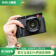 攝侶適用徠卡dlux8手柄保護套LeicaQ3相機包D-LUX8半包便攜q3真皮底座包拍立得sofort2真皮套裝飾配件 徠卡Q3經(jīng)典黑真皮保護套