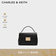 CHARLES&KEITH氣質(zhì)通勤菱格手提包斜挎包生日禮物CK2-50701578 Black黑色 S