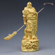 小葉黃楊木雕關(guān)公擺件關(guān)羽實木工藝品送家居 關(guān)公擺件配禮盒約長18cm寬7.5CM