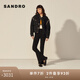 SANDRO經(jīng)典款女裝休閑寬松重工水鉆飾袖牛仔黑色外套SFPBL00496 黑色 36