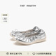 FOOT INDUSTRY 足下工業(yè)「2025新款」蝴蝶結(jié)芭蕾舞女鞋淺口單鞋夏季涼鞋銀色 銀色 （尺碼詢問(wèn)客服） 38