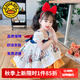 G.DUCKKIDS童裝洛麗塔女童連衣裙夏季白雪公主裙生日禮服蓬蓬裙兒童裙子短袖 單件裙子 110 尺碼4~5歲【100-110cm】