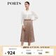 PORTS寶姿秋冬新款女裝優(yōu)雅印花中長裙半身裙ALD9S004QPP019 BLACK M (6)