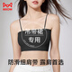 貓人美背內衣女抹胸吊帶文胸一體無(wú)痕無(wú)鋼圈性感聚攏胸罩背心黑色均碼