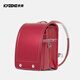 京商（Kyosho）日本小學(xué)生書(shū)包日式減負護脊禮品抗壓雙肩包男孩女童大容量背包 軟體紅色【100%日本標準】