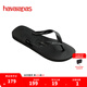 havaianas哈唯納Top炫彩夾腳人字拖女夏海邊平底拖鞋親子款 0090-火耀黑 41-42 巴西碼