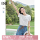 歐莎舒適絲光新疆棉圓領(lǐng)T恤女夏新款寬松顯瘦純色基礎(chǔ)短袖上衣 白色 XL