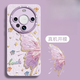 棒棒冰油畫蝴蝶適用華為mate70pro+手機(jī)殼新款mate60全包防摔液態(tài)硅膠軟 草紫色-油畫蝴蝶 華為Mate70Pro
