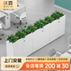 沃霖 辦公柜文件柜隔斷花槽資料收納雜物柜落地式辦公室柜子矮柜 白色【1200*400*1200mm】 常規