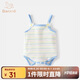 班喜迪嬰兒夏裝連體衣滿(mǎn)月百天吊帶哈衣夏季包屁衣薄款