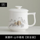 梵愿中秋國慶禮物馬克杯辦公家用花茶飲料茶杯牛奶水杯早餐杯咖啡杯 束腰杯-山中樓閣 200mL(含)-400mL(含)