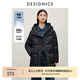 迪賽尼斯（DESIGNICE）冬季新款鴨絨通勤連帽拉鏈長(zhǎng)袖中長(zhǎng)羽絨服外套女 黑色 S 建議拍前聯(lián)系客服確認(rèn)