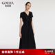 歌莉婭 夏季新品  三醋酸連衣裙  1C4L4K0J0 00B黑色 XXS