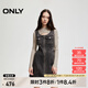 ONLY春夏復古潮流口袋牛仔針織套裝連衣裙女|124442002 E07 清咖啡棕色 M (165) 84A