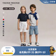 Teenie Weenie Kids小熊童裝24春夏款男女童純棉基礎(chǔ)款圓領(lǐng)T恤 藏青色 130 cm