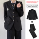 木村叔木村叔dk日系制服西服男士西褲襯衫領(lǐng)帶大全套學(xué)院風(fēng)女生西裝套裝 MCS黑色長(cháng)五件套-具體物品看圖片 M M