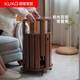 顧家家居 KUKA實(shí)木凳子家用可疊放疊疊樂圓凳創(chuàng)意坐凳四合一可移動(dòng)凳子 【純實(shí)木】胡桃色+滑輪疊放4把裝