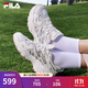 斐樂(lè )（FILA）官方女鞋老爹鞋運動(dòng)鞋楊冪同款夏新款蕨草鞋休閑鞋 磨菇灰色/白中白-OB 37.5