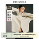 迪賽尼斯（DESIGNICE）2024年冬季新款軟糯寬松羊毛拉鏈開衫氣質(zhì)純色長袖毛衣女 米色 XL