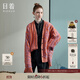 日著(zhù)原創(chuàng  )設計感女裝2025秋季新款復古回潮雪尼爾絞花開(kāi)衫撞色馬海毛衣 暮橘 L