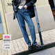 MO&Co.【土耳其牛仔】高腰棉質(zhì)牛仔褲復古顯瘦牛仔闊腿長(cháng)褲摩安珂 牛仔藍色-第2批 S 26