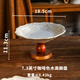 施錦水果切盤(pán)法式浮雕甜品托盤(pán)陶瓷木質(zhì)高腳水果盤(pán)茶點(diǎn)碟子零食收納香 咖啡色木高腳深盤(pán) 7.3英寸