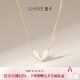 萱子（SHINE）飾品愛心設(shè)計項鏈甜美女氣質(zhì)潮鎖骨鏈禮物送人七夕禮物 白色