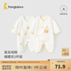 童泰嬰兒連體衣新生兒衣服四季0-6月初生寶寶哈衣爬服純棉內(nèi)衣2件裝 黃色小熊 （四季款） 52cm (建議0-2個月身高50-55cm)