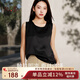 絲界2025新品真絲吊帶背心女夏季涼感外穿圓領(lǐng)桑蠶絲打底內(nèi)搭綢緞上衣