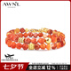 AWNL【七夕情人節(jié)禮物】橙紅瑪瑙北歐M隕石疊戴手鏈女手串送女友 【品牌禮盒】橙紅瑪瑙手鏈 S碼-推薦手圍14-15cm