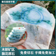 緬甸天然翡翠原石玉石手鐲飄花陽(yáng)綠冰種玉鐲子帝王綠吊墜開(kāi)窗色料