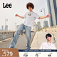 Lee【張凌赫代言】25新品EasyRider寬松中腰闊腿淺藍男牛仔褲潮流 淺藍色 34