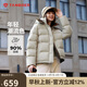 坦博爾羽絨服女短款時尚潮流可脫卸帽百搭保暖外套550388T 桉樹綠 170 