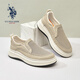 美國馬球協(xié)會(huì)（U.S.POLO ASSN.）保羅男鞋老北京布鞋男夏季新款透氣網(wǎng)面豆豆鞋一腳蹬開車休閑鞋