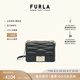 芙拉（FURLA）【七夕禮物】1927羊皮小號女士通勤菱格鏈條包單肩斜挎包簡約百搭 黑色